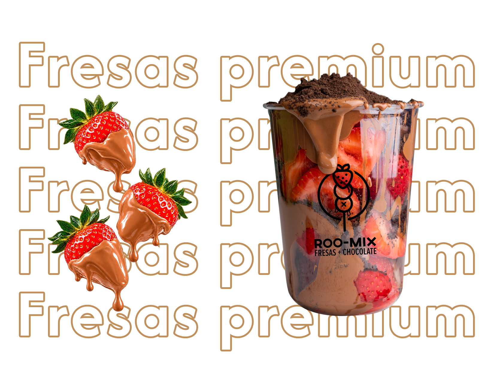 Fresas con chocolate Roo-Mix